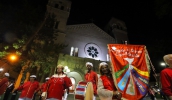 Grupos folclóricos também participaram da procissão de abertura da Festa do Divino, que terminou com a abertura do Império, em frente à Catedral de Santana (Ney Sarmento/ PMMC)