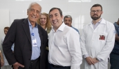 O superintendente do Cejam, Fernando Proença, ao lado do prefeito Marcus Melo: organização social é responsável pelo gerenciamento da unidade (foto: Junior Lago/PMMC)