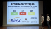 A audiência pública realizada na noite desta quarta-feira lotou o Theatro Vasques e culminou com a aprovação, por parte da população, da doação do Centro Esportivo do Socorro para o Sesc (Junior . . .