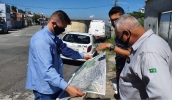 Os trabalhos de levantamento planialtimétrico tiveram início no Jardim Aeroporto III, marcando assim o começo efetivo da regularização fundiária no bairro (Divulgação/ PMMC)
