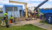 Limpeza de estações elevatórias é importante para garantir eficiência de equipamentos ao eliminar excesso de resíduos (Foto: Semae)