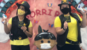 As comemorações pelo Dia das Crianças no CEIM Tina Della Vedova teve as xerifes da Brigada. (Divulgação/PMMC)