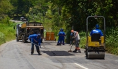 Estrada do Pavan é interditada para trabalho de reparo asfáltico