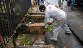 Equipes da Secretaria de Infraestrutura Urbana iniciaram os trabalhos de rescaldo da forte chuva desta quinta-feira ontem mesmo e os trabalhos continuam (Pedro Chavedar/ PMMC)