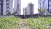 Construção de muros que dividirão a nova rua de terrenos particulares é necessária para eliminar as atuais estruturas que isolam a área que receberá a nova via (Divulgação/PMMC)