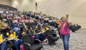 A formação para professores das creches subvencionadas foi feita de forma presencial no período da manhã e as ADIs participaram de um encontro on-line a tarde. (Divulgação/PMMC)