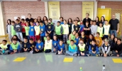 Estudantes da Escola Municipal Profª Doracy Baptista de Campos Pereira, na Vila Brasileira, deram o pontapé inicial do projeto na última semana. (Divulgação/PMMC)