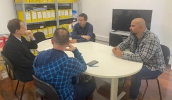Claudio Rodrigues, Ernando Coutinho e José Dias receberam o secretário de Obras de São José do Rio Preto, Israel Cestari Junior (Divulgação/SMPU)