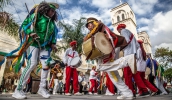 A cidade de Mogi das Cruzes ganhou destaque no maior festival de cultura tradicional de São Paulo, o Revelando SP, com o artesanato do Divino e a Congada (Foto: Danilo Duvilierz)