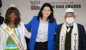 Lançado nesta quinta-feira, com a presença da vice-prefeita, Priscila Yamagami Kähler, o concurso Miss e Mister Terceira Idade 2022 terá inscrições abertas nesta sexta-feira (Pedro Chavedar/ PMMC) . . .