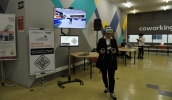 Visitantes puderam ter uma experiência imersiva no metaverso, durante a realização do Caqui Inova, que acontece até esta quinta-feira (29/09), no Polo Digital (Divulgação/PMMC)