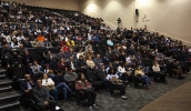 Auditório do Cemforpe recebeu um bom público para a cerimônia de encerramento do Caqui Inova do empreendedor Edson Mackeenzy (Pedro Chavedar/PMMC)
