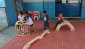 Escolas municipais do Conjunto Jefferson receberam kits do Expresso do Brincar