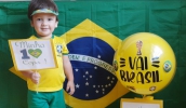 Creches, como o CEIM Antônio Bós Vidal Filho, também realizaram atividades sobre a Copa do Mundo. (Divulgação/PMMC)