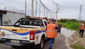 Equipes da Defesa Civil de Mogi das Cruzes foram deslocadas para os locais mais afetados pelas chuvas, como Jundiapeba, para o atendimento à população (Divulgação)