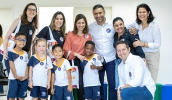 Alunos da rede municipal participaram da visita da Fundação Bernard Van Leer. (Divulgação/PMMC)