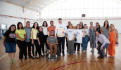 A programação contou com uma visita ao Centro Municipal de Paradesporto, onde representantes das entidades e das secretarias se reuniram. (Warley Kenji/PMMC)