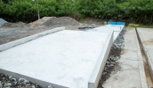 Concretagem da fundação já foi concluída para instalação da balança rodoviária na estação de transbordo (Warley Kenji/PMMC)