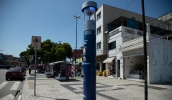 Região Central de Mogi das Cruzes passa a contar com o monitoramento dos totens de segurança, como o instalado no Largo Prefeito Francisco Ribeiro Nogueira (Warley Kenji/PMMC)