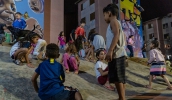 Crianças foram ouvidas sobre as intervenções e aproveitaram os espaços revitalizados no conjunto habitacional (Divulgação/PMMC)