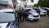 Novas viaturas serão utilizadas pela Guarda Municipal nos trabalhos da Ronda Ostensiva Municipal, na Patrulha Maria da Penha e no patrulhamento de área (Warley Kenji/PMMC)