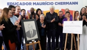 A nova creche recebeu o nome do educador Maurício Chermann, que completaria 96 anos nesta quinta-feira (01/06). Reconhecido com um dos maiores expoentes da Educação brasileira. (Divulgação/PMMC)