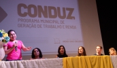 A Secretaria Municipal de Assistência Social promoveu, na tarde desta sexta-feira (18/08), cerimônia de formatura da fase 2 do programa Prospera Família (Warley Kenji/ PMMC)