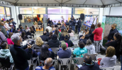A comunidade do distrito compareceu em peso ao evento, onde foi apresentado o projeto da nova escola e assinada a autorização. (Divulgação/PMMC)