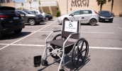 Ação de conscientização sobre o respeito das vagas exclusivas para pessoas com deficiência também foi realizada no estacionamento do Mogi Shopping (Warley Kenji/PMMC)