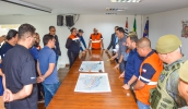 Simulado de Mesa do Plano de Contingência para as Barragens de Rejeitos de Mineração reuniu os órgãos de atuação em casos de emergência (Divulgação/PMMC)