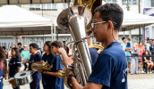 A banda marcial da EE Prof. Aristóteles de Andrade, de Sabaúna, será uma das atrações da terceira edição do festival. (Divulgação/PMMC)