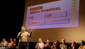 Durante o evento, o prefeito Caio Cunha mostrou dados sobre os impactos que a instalação dos pedágios trariam para a cidade de Mogi das Cruzes (Divulgação/PMMC)