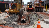 Obra na avenida Voluntário Fernando Pinheiro Franco avança para o 3º trecho com escavações para a drenagem (Divulgação/PMMC)