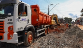 Obra na avenida Voluntário Fernando Pinheiro Franco avança para o 3º trecho com escavações para a drenagem (Divulgação/PMMC)