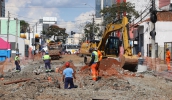 Obra na avenida Voluntário Fernando Pinheiro Franco avança para o 3º trecho com escavações para a drenagem (Divulgação/PMMC)