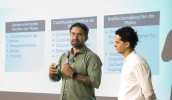 Caio Cunha e Lucas Porto detalharam as etapas do Projeto Mogi 500 Anos, cujo objetivo é pensar o futuro da cidade nos próximos anos (Divulgação/PMMC)