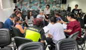 A importância da participação da mulher na mobilidade urbana foi discutida durante evento, que contou com a participação da especialista Helena Coelho e dinâmicas (Luiz Maritan/PMMC)
