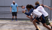 Centro de Paradesporto recebeu alunos de escola municipal e família do patrono do espaço para o Dia da Inclusão, em alusão ao aniversário de 10 anos do local (Warley Kenji/ PMMC)