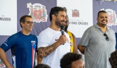 Prefeito Caio Cunha na inauguração da Arena Gerson Marcelino, no Centro Esportivo de Jundiapeba, no último domingo (28) (Divulgação/PMMC)