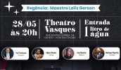 Concerto Solidário Pratas da Casa será comandado pela Banda Sinfônica na próxima terça-feira e os ingressos serão 1 litro de água, para as vítimas do Rio Grande do Sul