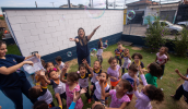 No CEIM Ver. José Marcos Gonçalves – Lar da Criança Santa Rita de Cássia II foram resgatadas as brincadeiras tradicionais com muita fantasia e faz de conta. (Warley Kenji/PMMC)