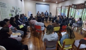 Professores e educadores ambientais participaram do primeiro encontro de educadores do Programa Meu Ambiente em 2024, realizado no Parque das Neblinas (Divulgação/SMAPA)