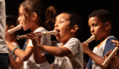 O projeto Pra Ver a Banda Passar oferece o ensino de música em 28 escolas da cidade, sendo 11 estaduais e 17 municipais (Warley Kenji/PMMC)