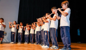 Ao todo 2.486 alunos tiveram aulas de instrumentos como flauta transversal, clarinete, saxofone, trompa, trompete, trombone, eufônio, tuba, percussão, violino, viola, violoncelo e contrabaixo. (Divulgação/Wanderley . . .