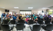 Representantes de escolas e creches municipais estiveram presentes no encerramento dos Jogos da Alimentação Saudável. (Warley Kenji/PMMC)