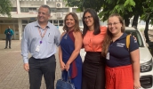 Nesta sexta-feira, Ionara Fernandes esteve em São Paulo e recebeu a nova viatura ao lado da secretária Natália Resende (Divulgação/PMMC)