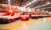 Ao todo, foram entregues pelo Ministério da Saúde 100 ambulâncias zero quilômetros