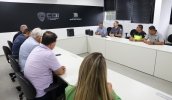 Detalhes da Operação Papai Noel foram discutidos em reunião com representantes da Prefeitura de Mogi das Cruzes e das Polícias Militar e Civil da cidade (Divulgação/PMMC)