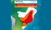 Estado de São Paulo é uma das regiões do país que terão temperaturas entre 5 e 7 graus acima da média (Reprodução/Climatempo)