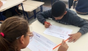 Estudantes do 4º ano participaram de atividades lúdicas, com o tema rio Tietê (Divulgação/Semae)